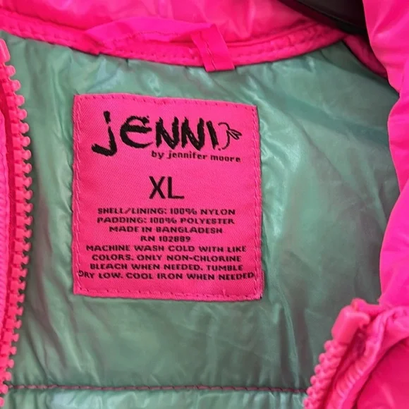 Jenni Womens Pink & Green Gilet - Picture 5 of 11